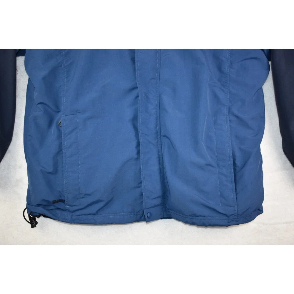 LL Bean 3 In 1 Men's Jacket Size LFull  Zip Blue Lined Fleece Heavyweight -Flaws